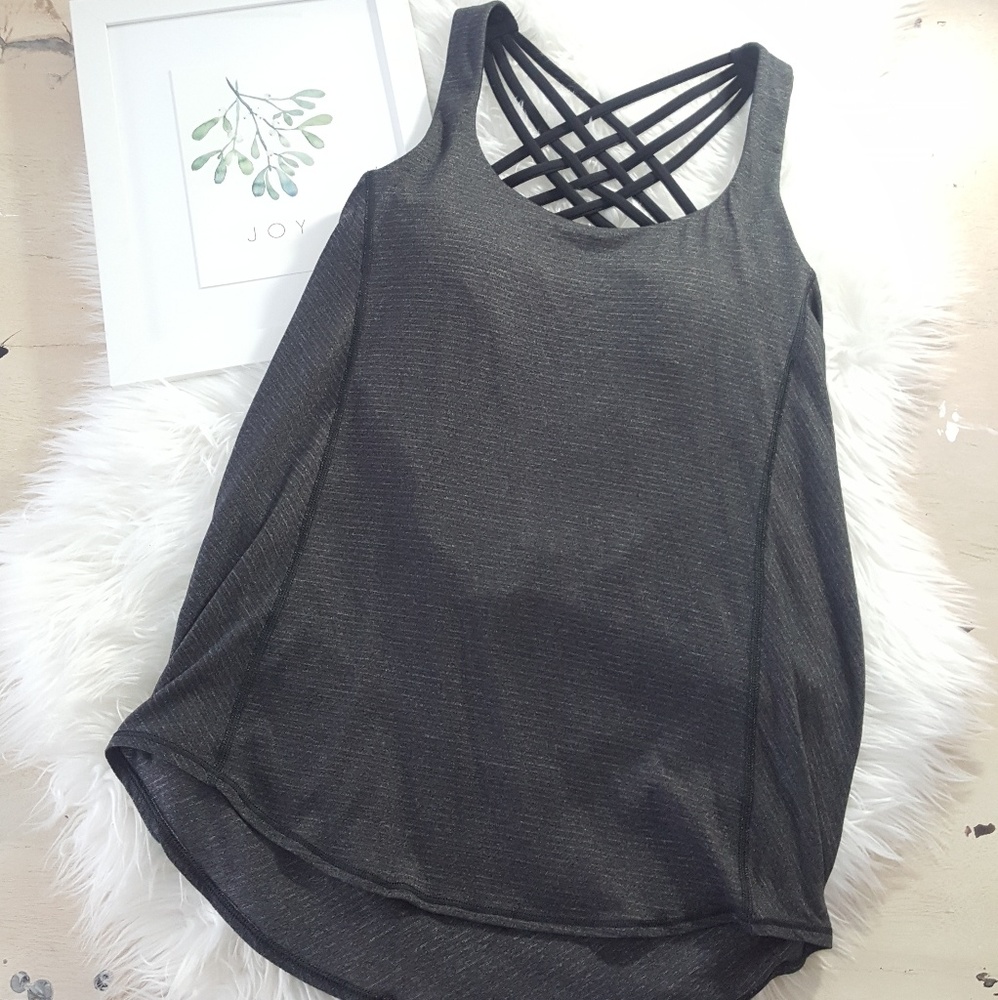 Lululemon wild tank, black and gray